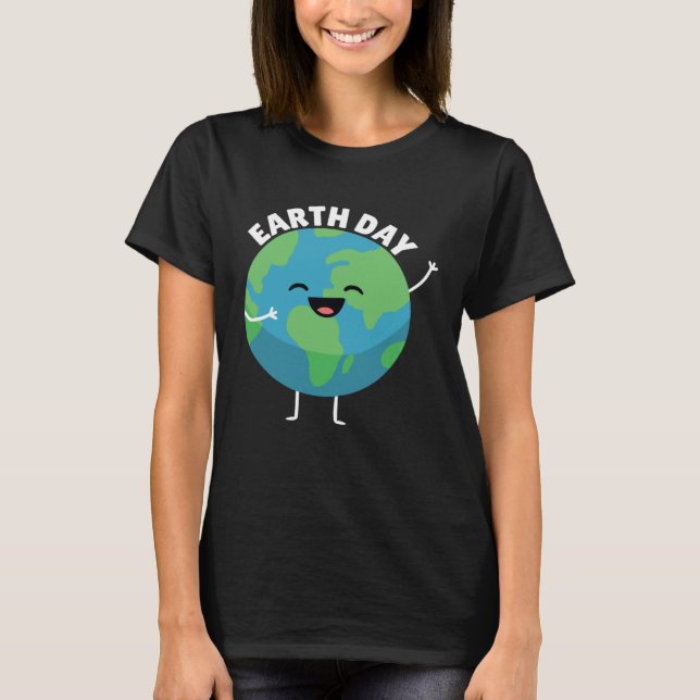 Camiseta Earth Day Smiling Planet  Mother Earth Nature (Frente)
