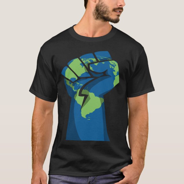 Camiseta Earth Fist RESIST Climate Change (Frente)