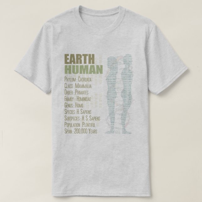 Camiseta Earth Human T-Shirt (Frente do Design)