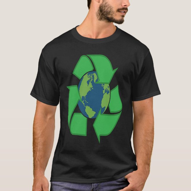 Camiseta Earth Recycle Symbol  1 (Frente)