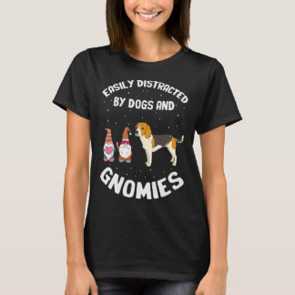 Camiseta Easily Distracted by dogs and gnomies for Gnome Qu