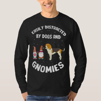 Camiseta Easily Distracted by dogs and gnomies for Gnome Qu