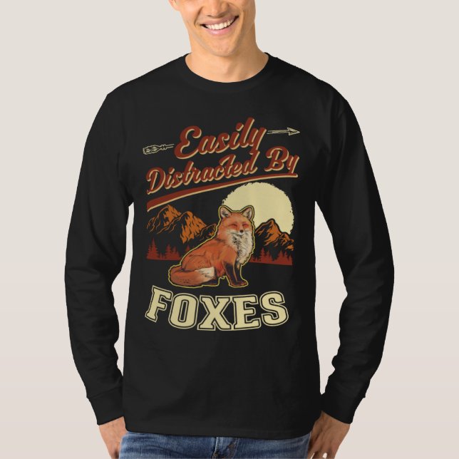 Camiseta Easily distracted by Foxes (Frente)