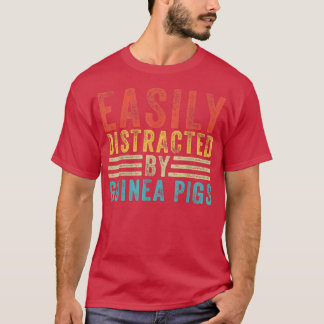 Camiseta Easily Distracted By Guinea Pigs Piggie Lover Funn