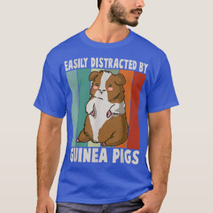 Camiseta Easily Distracted By Guinea Pigs Vintage Cavy Pet 