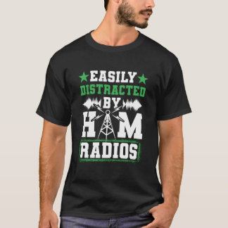 Camiseta Easily Distracted By Ham Radios Network Network Si