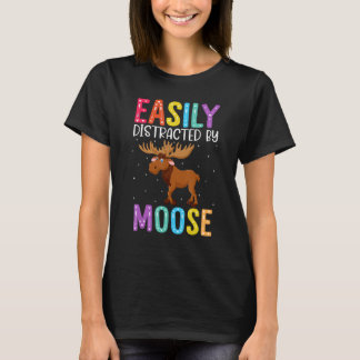 Camiseta Easily Distracted By Moose  Moose