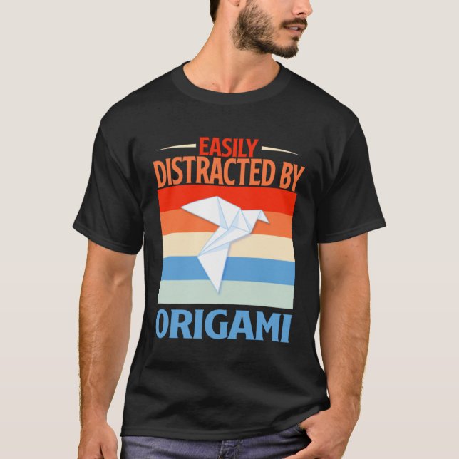 Camiseta Easily Distracted By Origami (Frente)