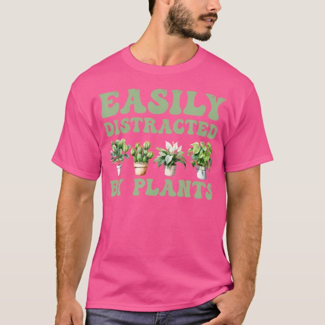 Camiseta Easily Distracted By Plants Succulent Plant Garden (Frente)