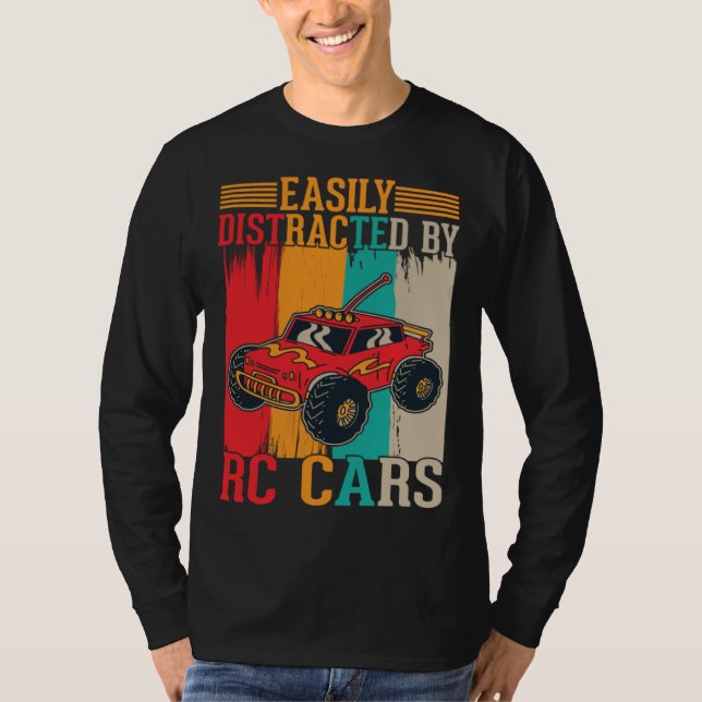 Camiseta Easily distracted by RC Cars (Frente)