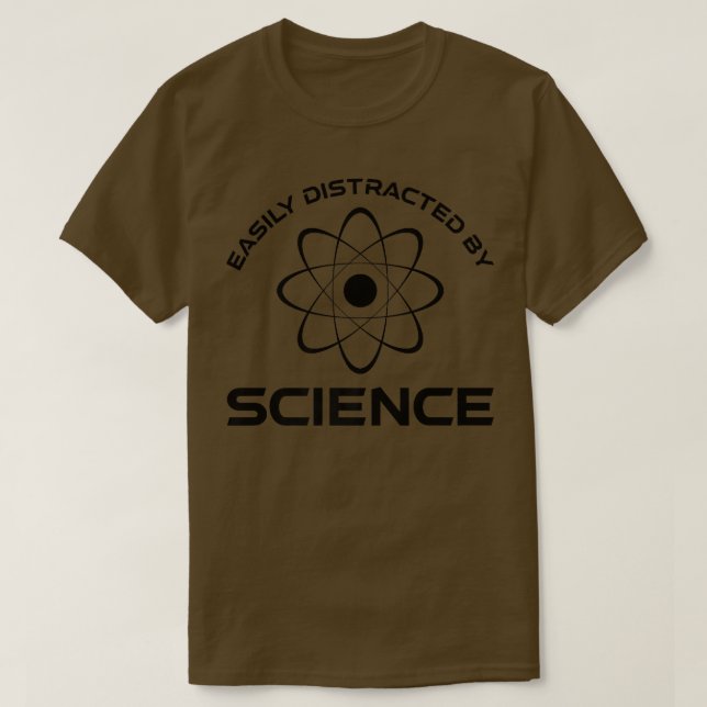 Camiseta Easily Distracted By Science Funny Science Lover P (Frente do Design)