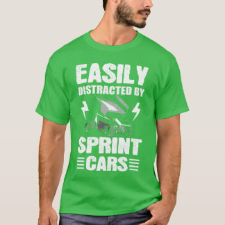 Camiseta Easily Distracted By Sprint Cars Sprint Car Racing
