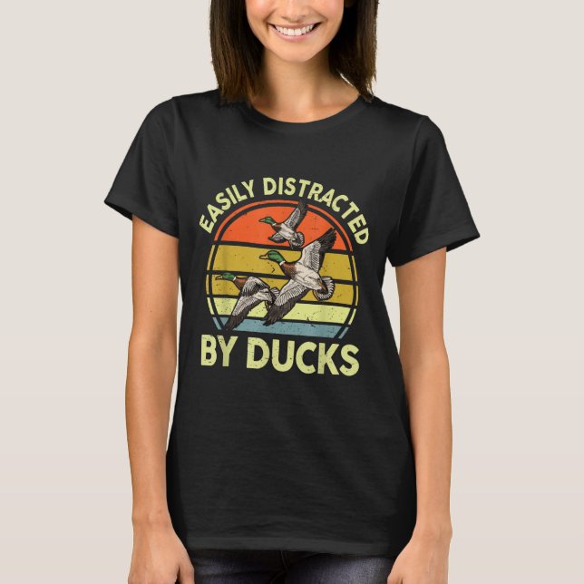 Camiseta Easily Distracted Duck Hunting Gift Dad Hunter Son (Frente)