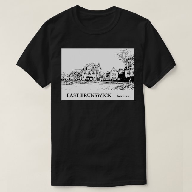 Camiseta East Brunswick New Jersey 2 (Frente do Design)