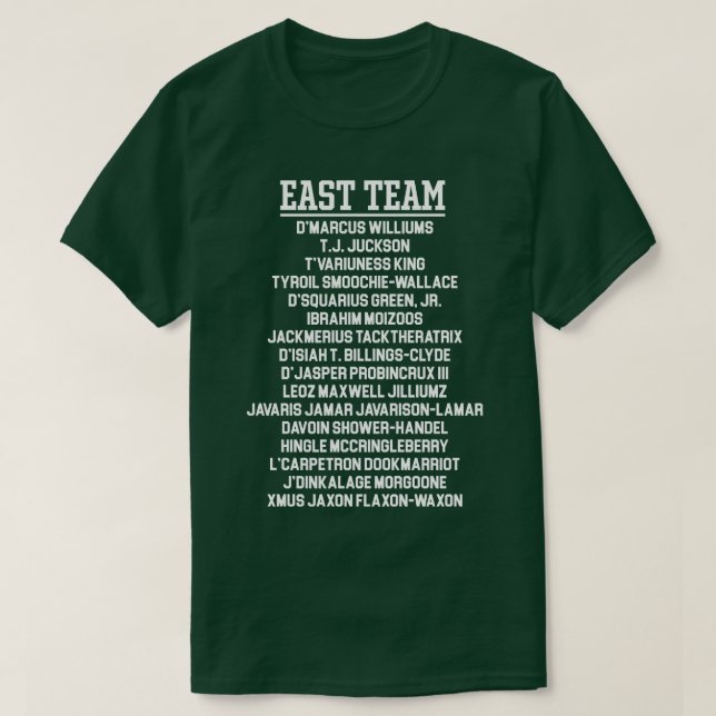 Camiseta East College Bowl Team Lineups East FrontWest (Frente do Design)