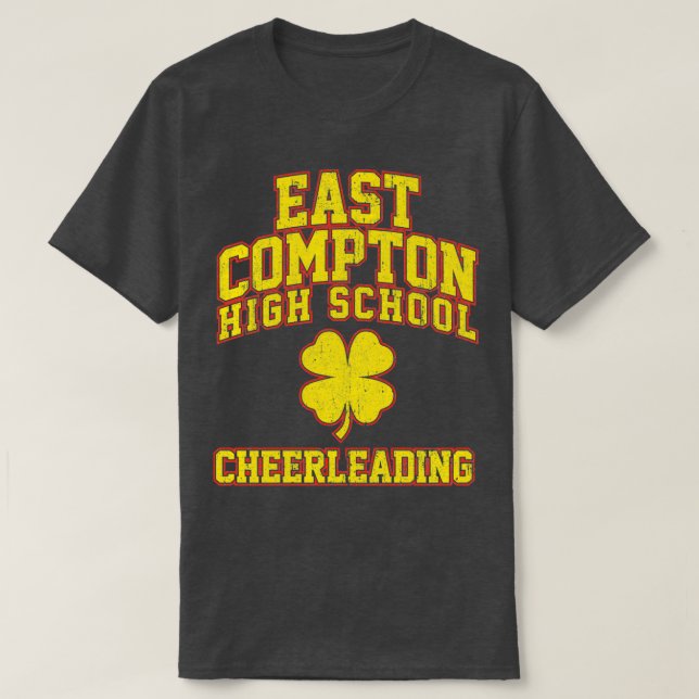 Camiseta East Compton Segundo grau Cheerhead (Frente do Design)