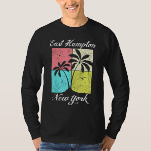 Camiseta East Hampton Beach Ny Tropical Vibati Summer Vacat