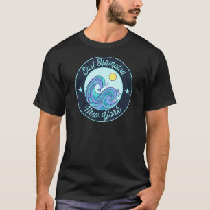 Camiseta East Hampton Ny New York Souvenir Surfer Náutico