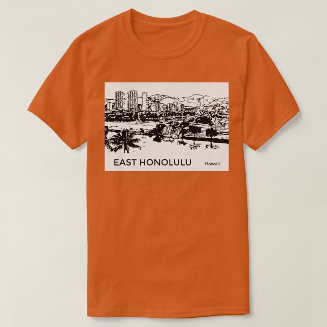 Camiseta East Honolulu Hawaii (Frente do Design)