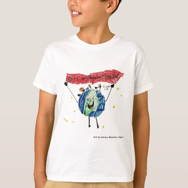 Camiseta East Longmeadow Earth Day Kids Tee (Frente)