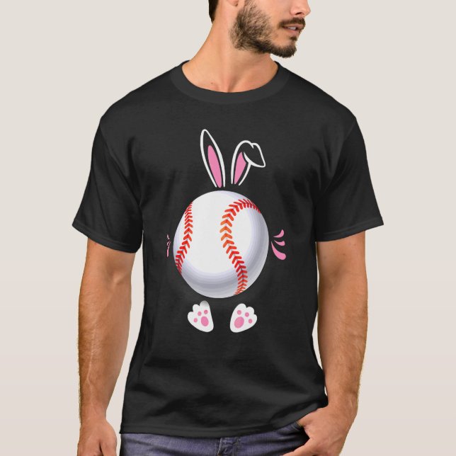 Camiseta Easter Baseball Ball Easter Day  Easter Bunny Base (Frente)