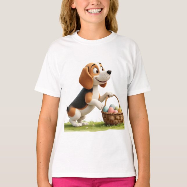 Camiseta easter beagle (Frente)