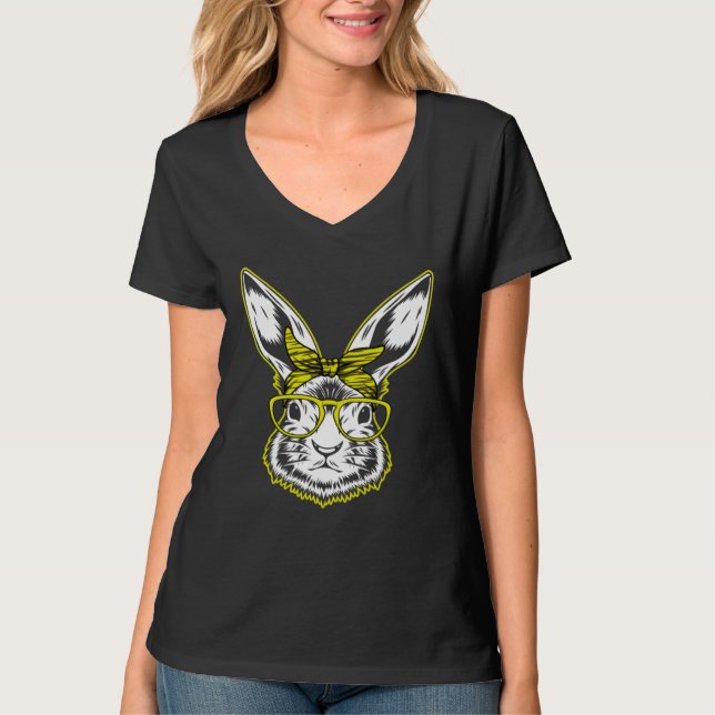 Camiseta Easter Bunny Face Easter Rabbit cool Easter Bunnie (Frente)