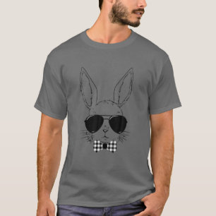 Camiseta Easter Bunny Rabbit With Glasses Easter Day Men Bo