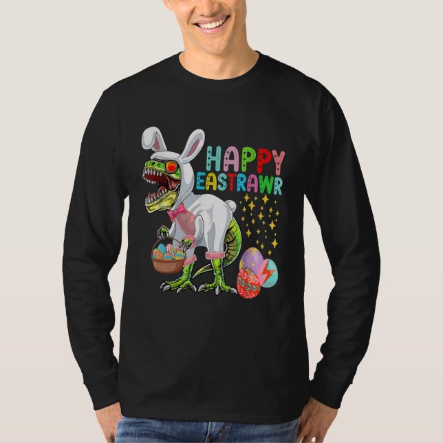 Camiseta Easter Bunny Rex Dinosaur Egg  2023 Happy EastRAWR (Frente)