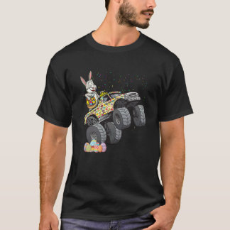 Camiseta Easter Bunny Riding Monster Truck Cute Boys Kids T