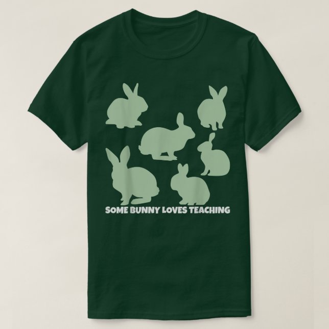 Camiseta Easter Bunny, Some Bunny Loves Teaching, Easter Te (Frente do Design)