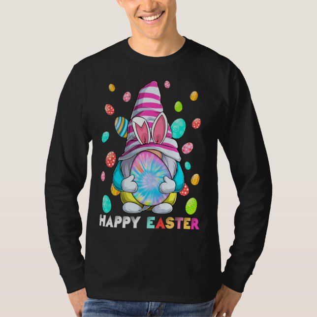 Camiseta Easter Bunny Spring Gnome Easter Egg Hunting And B (Frente)
