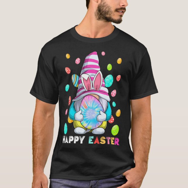 Camiseta Easter Bunny Spring Gnome Easter Egg Hunting And B (Frente)