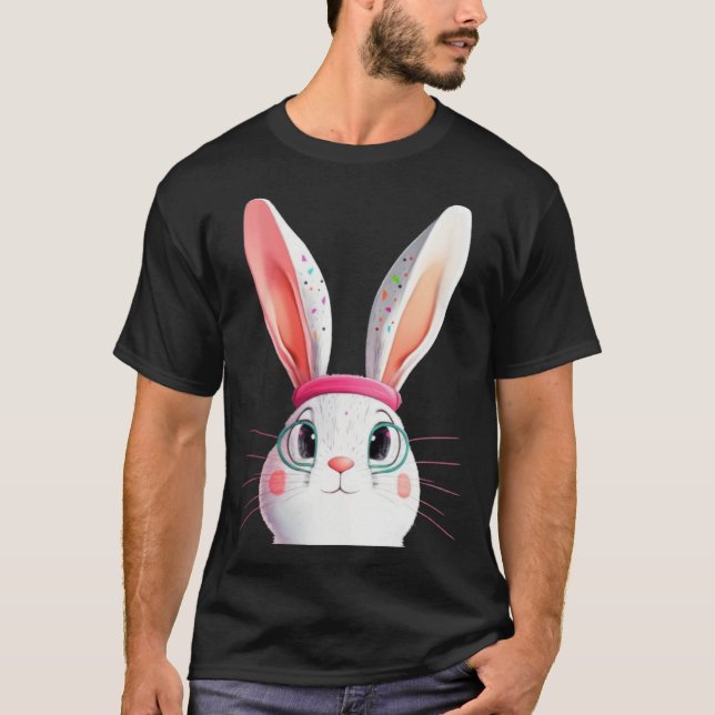 Camiseta Easter Bunny with Pink Headband (Frente)