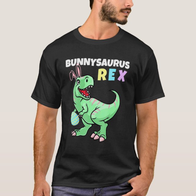 Camiseta Easter Bunnysaurus Rex Cool Trex Easter Dinosaur B (Frente)