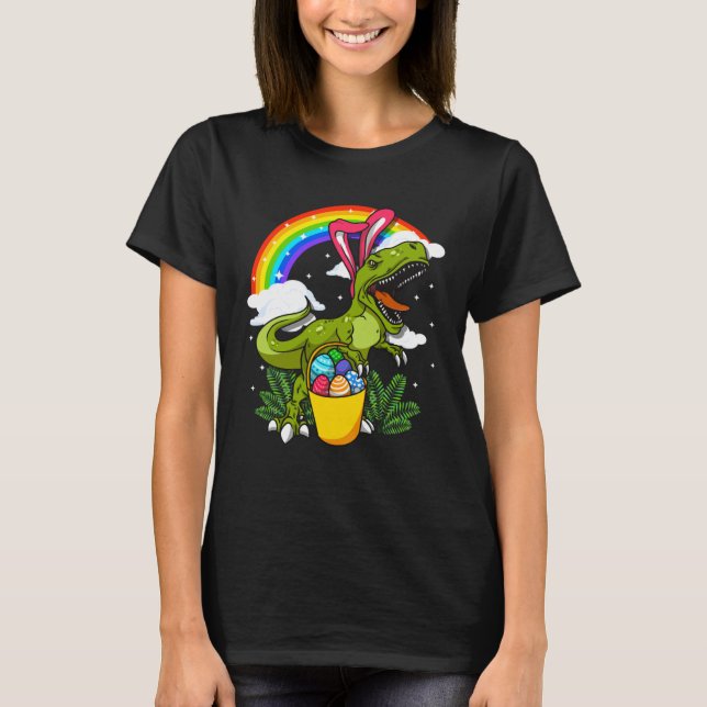 Camiseta Easter Bunnysaurus Rex Dinosaur Egg Hunt Bunny (Frente)