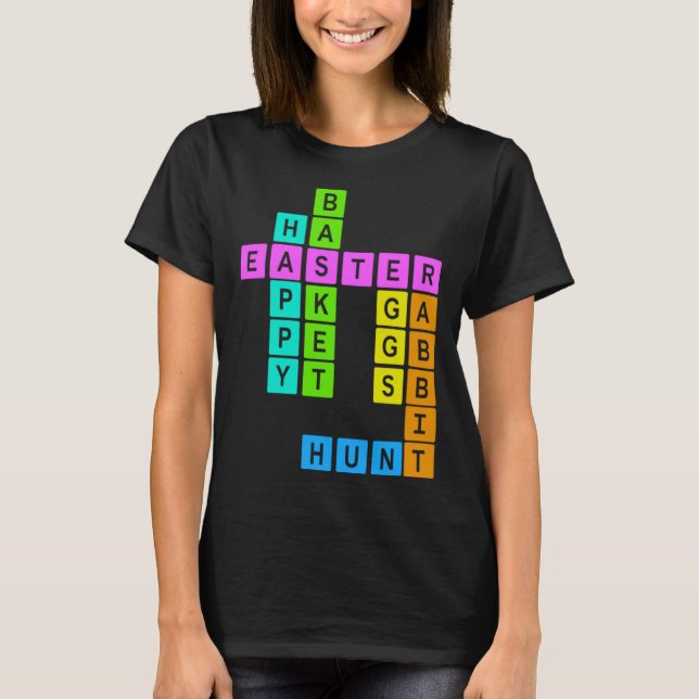 Camiseta Easter Crossword Puzzle (Frente)