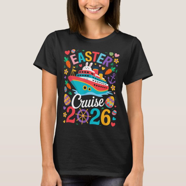 Camiseta Easter Cruise Crew 2026 Matching Group Family Vaca (Frente)