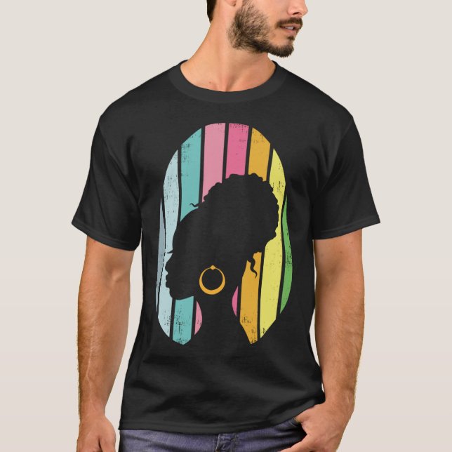 Camiseta Easter Day Egg Hunting and Afro Bun african americ (Frente)