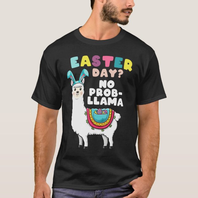 Camiseta Easter Day No Prob LLama T  Alpaca Easter Day Girl (Frente)
