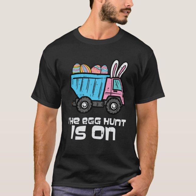 Camiseta Easter Dump Truck Egg Hunt On Construction Toddler (Frente)