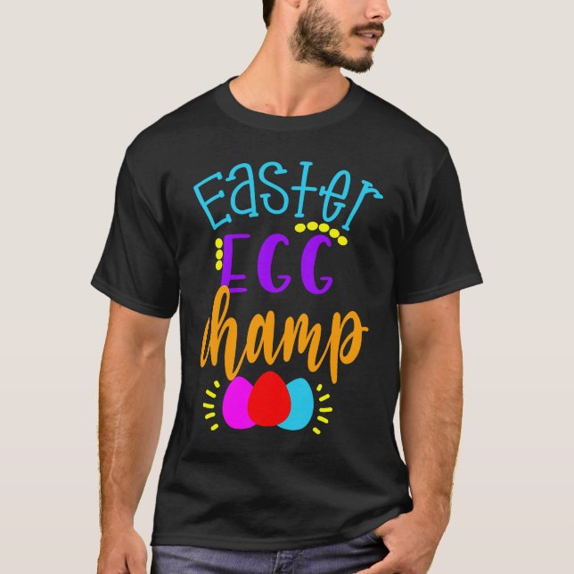 Camiseta Easter Egg Champ Hunter Boys Girls Kids Hunting Ch (Frente)