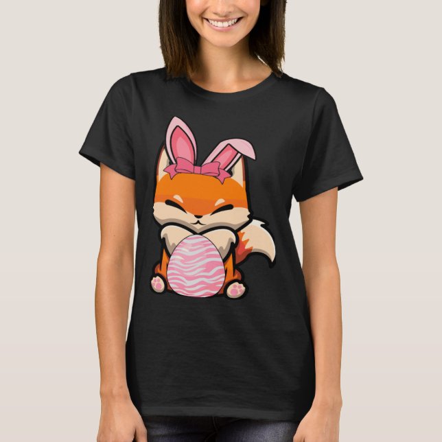 Camiseta Easter Egg Hunt Bunny Ear Fox Easter Day 2023 (Frente)