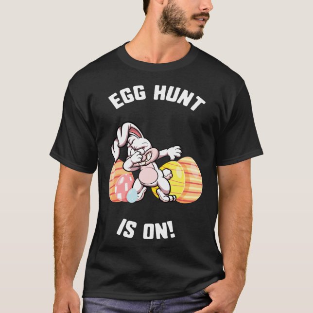 Camiseta Easter Egg Hunt Is On Dabbing Bunny Candy kids  Sp (Frente)