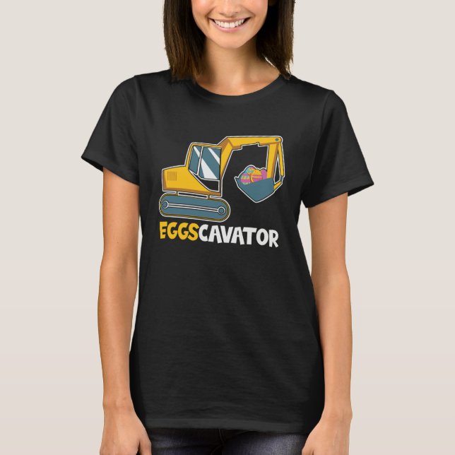 Camiseta Easter Egg Hunt Toddlers Constructions Trucks (Frente)