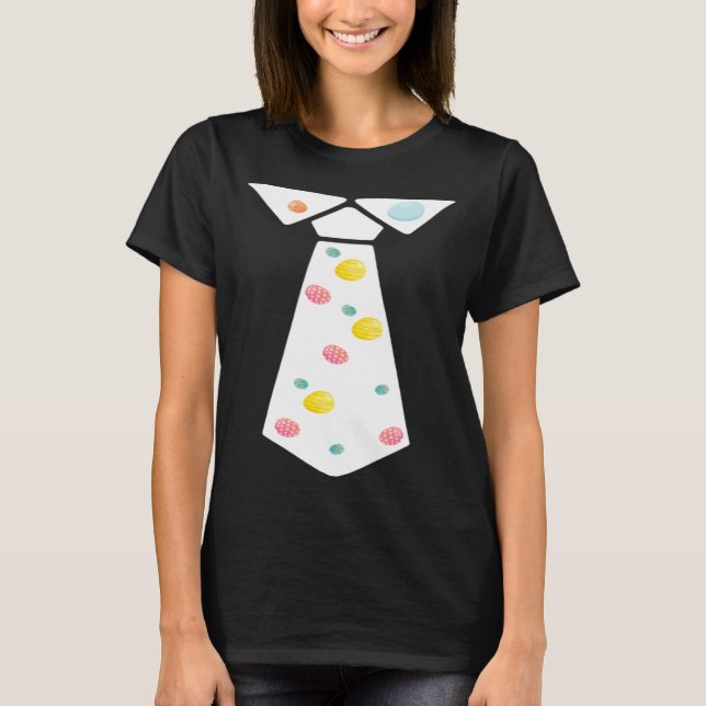 Camiseta Easter Egg Neck Tie Cool Easter Celebration Costum (Frente)