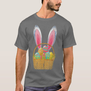 Camiseta Easter Holiday Easter Eggs Basket Rabbit Ears Happ