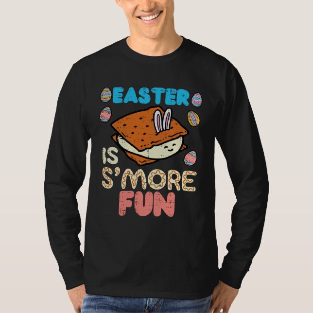 Camiseta Easter Is Smore Fun  Camping Food Pun Men Women Ki (Frente)