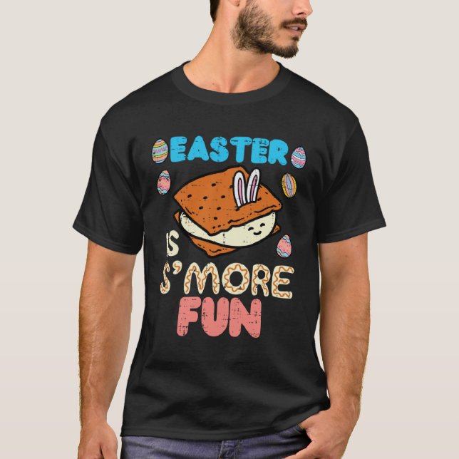 Camiseta Easter Is Smore Fun  Camping Food Pun Men Women Ki (Frente)