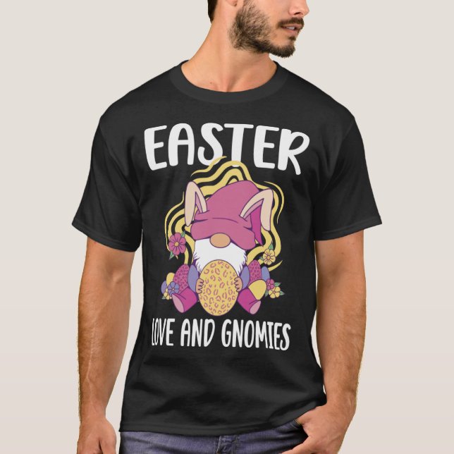 Camiseta Easter Love and Gnomies  easter easters day (Frente)